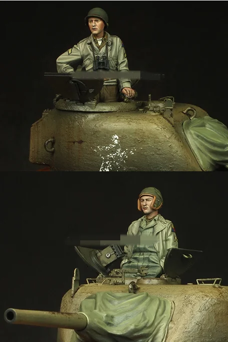 Alpine Mins 35156 US Tank Crew 2 Figure Set SPEARHEAD Ww2 1/35th Unpainted Kit for sale online 