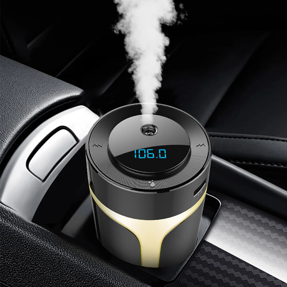 

Air Purifier Negative Ions Air Fresh Ionizer Car Bluetooth Aux Adapter with QC3.0 Charger Bluetooth Music play Car Kit