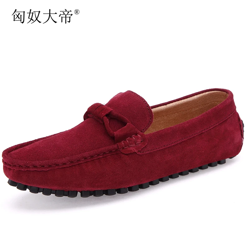 Big Size Men Boat Shoes High Quality Cow Suede Men Casual Shoes Slip On Loafers Casual Male Shoes Fashion Men Flats