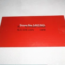 Высокое качество гибкий силиконовый подогреватель коврик, силиконовый Нагреватель Коврик, силиконовый Нагреватель Коврик 120 Вт, 220 В, 100x150 мм Нагревательный элемент