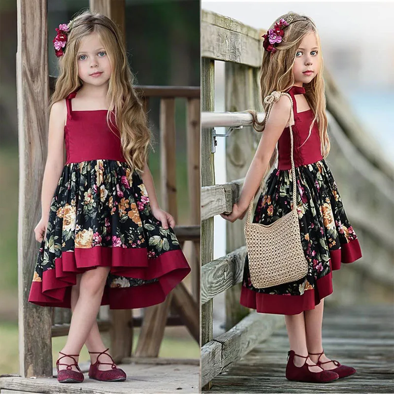 

2019 New Child's Vestido Female Baby Irregular Fine Lace Sweet Lady Vest Dress Gorgeous Baby Girl Summer Ins Explosion Dress