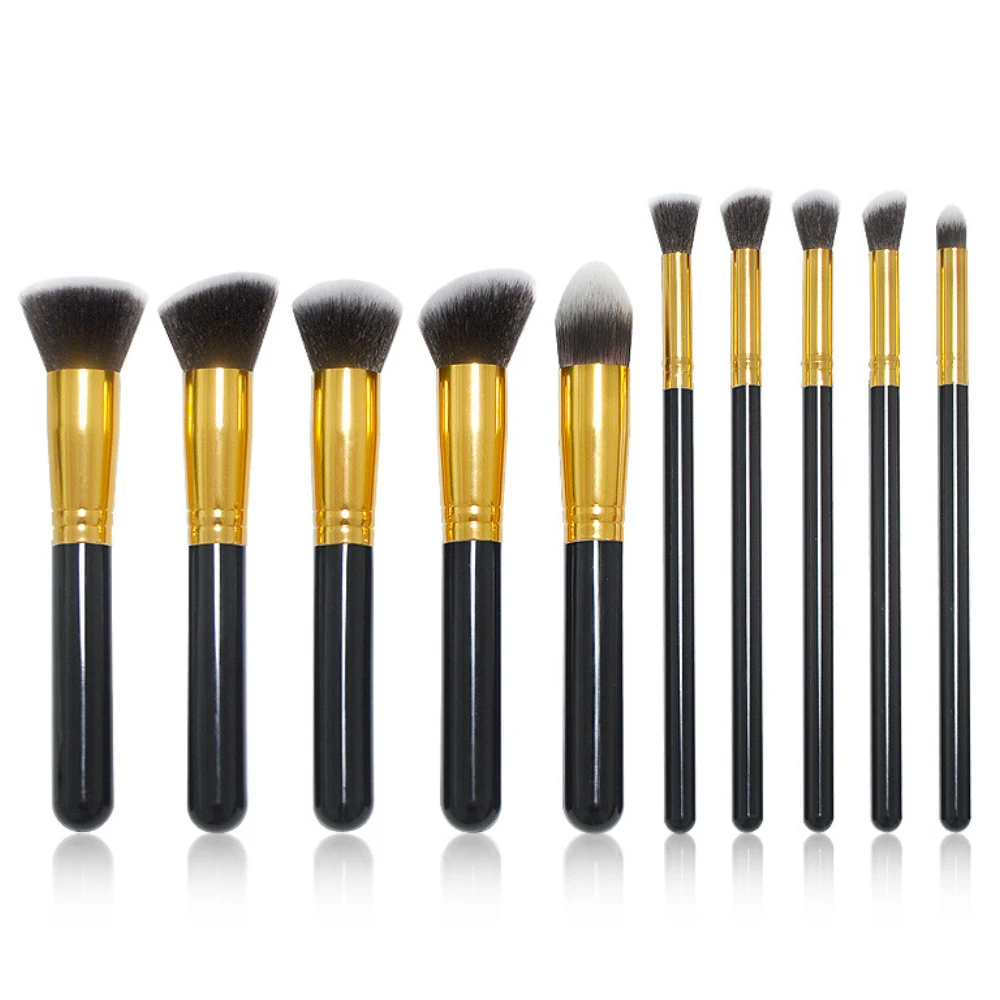 

10pcs Makeup Brushes Set Professional Powder Foundation Eyeshadow Make Up Brushes Cosmetics Soft Synthetic Hair