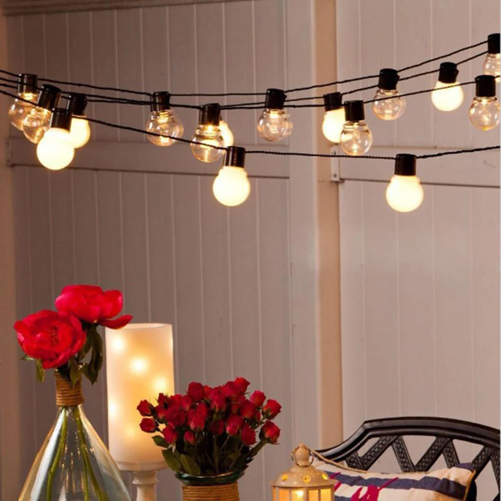 

10M 5M 2.5M led wedding string fairy christmas light 2.5m 5m 10m 5cm big ball Globe string lights outdoor party garden garland