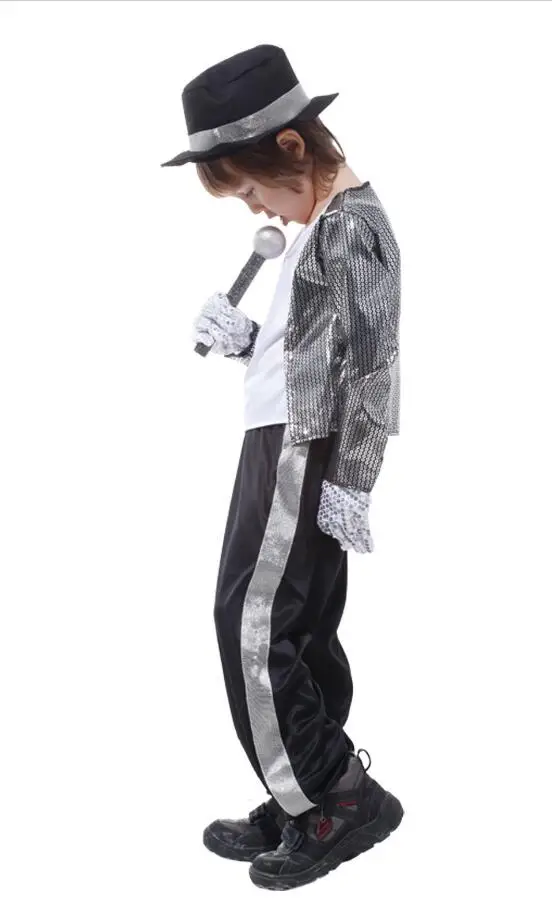 

New Kids Boys Michael Jackson Cosplay Costume Children's Day Halloween New Year Masquerade Billie Jean Superstar Stage Costumes