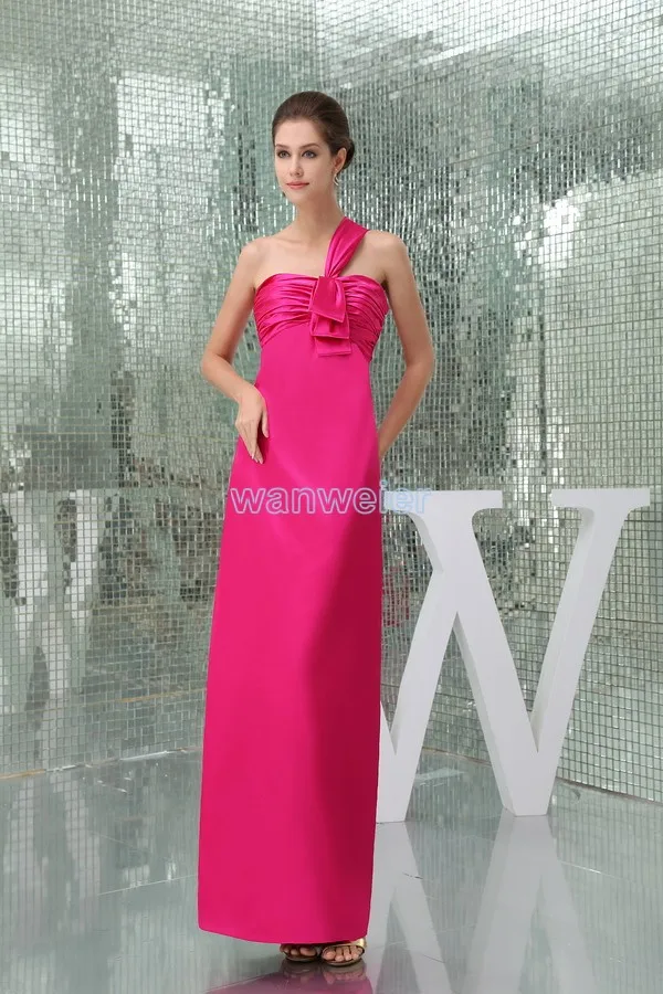 

free shipping modest 2013 new design hot seller pleat custom size one shoulder plus size gown beach long red Bridesmaid Dresses