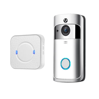 

Wireless Wifi Camera Doorbell Video Doorbell Phone Intercom Remote Control Motion Detection IR Night Vision with UK Plug