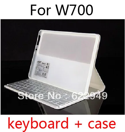 

Official Wireless Bluetooth Keyboard Folio Stand Leather Case Cover for Acer Iconia Tab W700 W701 P3 11.6'