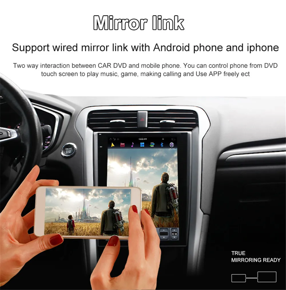 Sale Aotsr 12.1" IPS Android 6.0 Car No DVD Player GPS Navigation For Ford Mondeo Fusion MK5 2013+ stereo auto unit multimedia 12