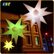 Меняющийся светодиодный светильник гигантский надувной Спайк звезда надувные декорации для сцены звезда для продажи