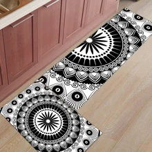 2 шт. кухонные подстилки И КОВРИКИ НАБОР современный Мандала узор домашний декор Нескользящая зона бегун входной коврик