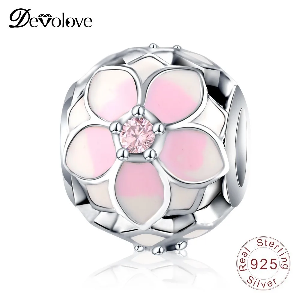 Devolove With 100% 925 Sterling Silver Beads Charms Fit Pandora Original Charm Bracelet Women Jewelry gift Dropshipping | Украшения и