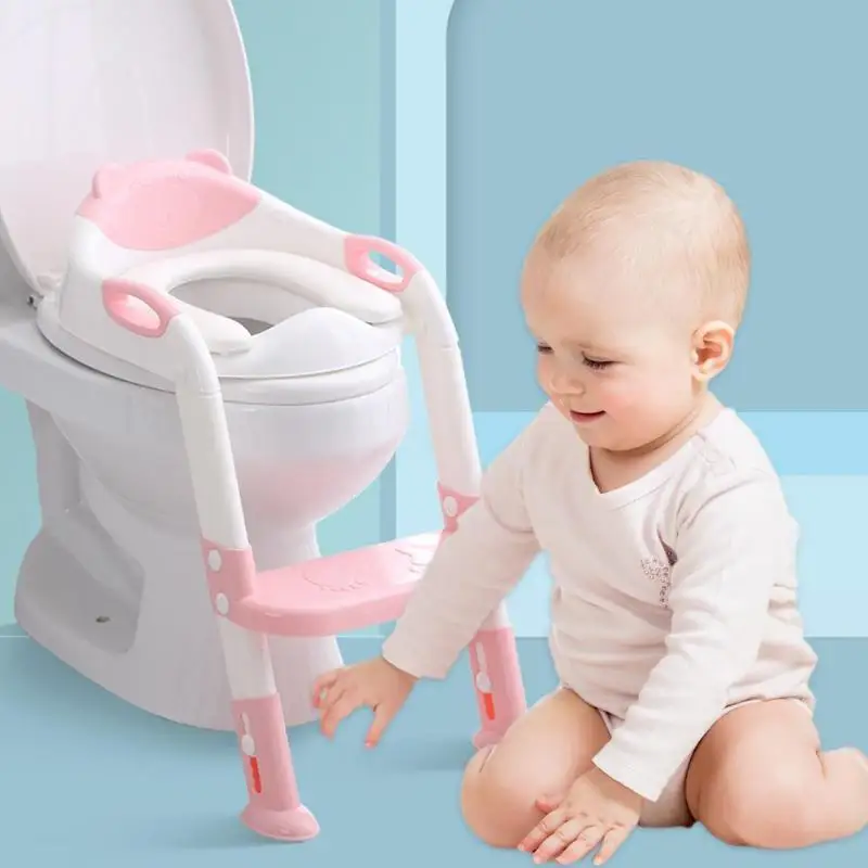 

Folding Baby Potty Infant Kids Toilet Training Seat with Adjustable Ladder Portable Urinal Potty Training Seats for Children