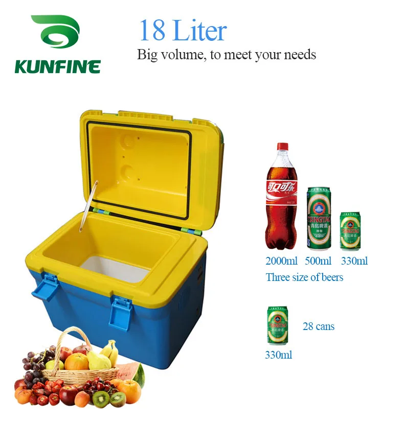 KUNFINE DC 12V24V 110-240V AC Car Refrigerator Multi-Function Fridge Compressor Vehicel Protable Refrigerator Freezer Cooler PN-18-1 (6)