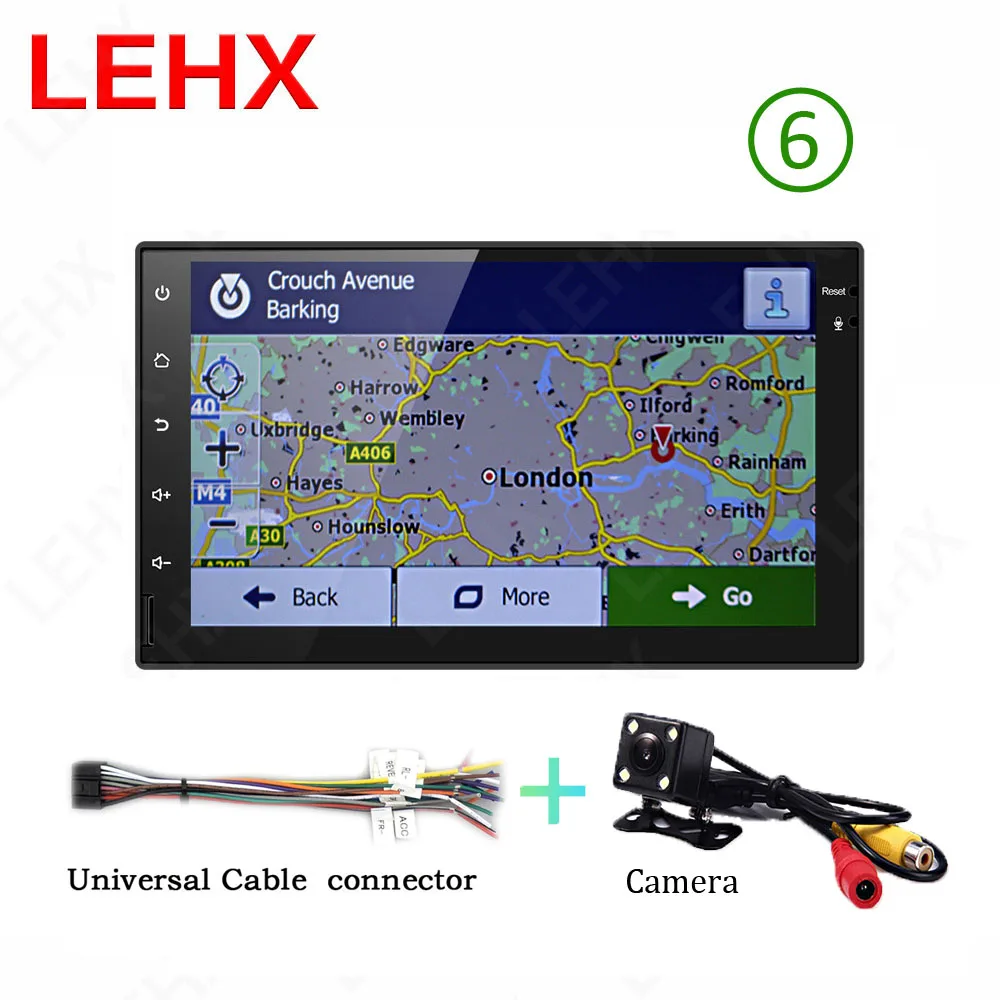 Lehx 2 din car Android 8,0 gps навигации Bluetooth для Nissan VW Toyota peugeot WiFi мульти-медиа-7 дюймов Автомобильный Радио плеер RDS - Цвет: Le7023-CAM