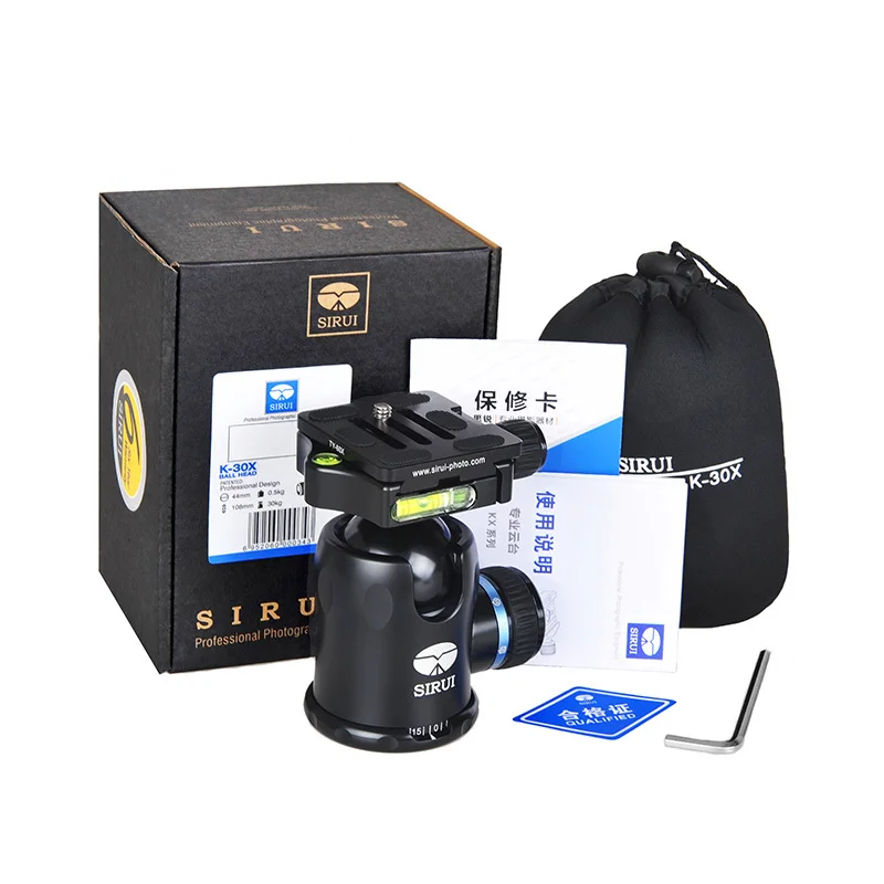 K30X Sirui Mini 360 Угол панорамного вращения Профессиональный мяч головка тренога PTZ для