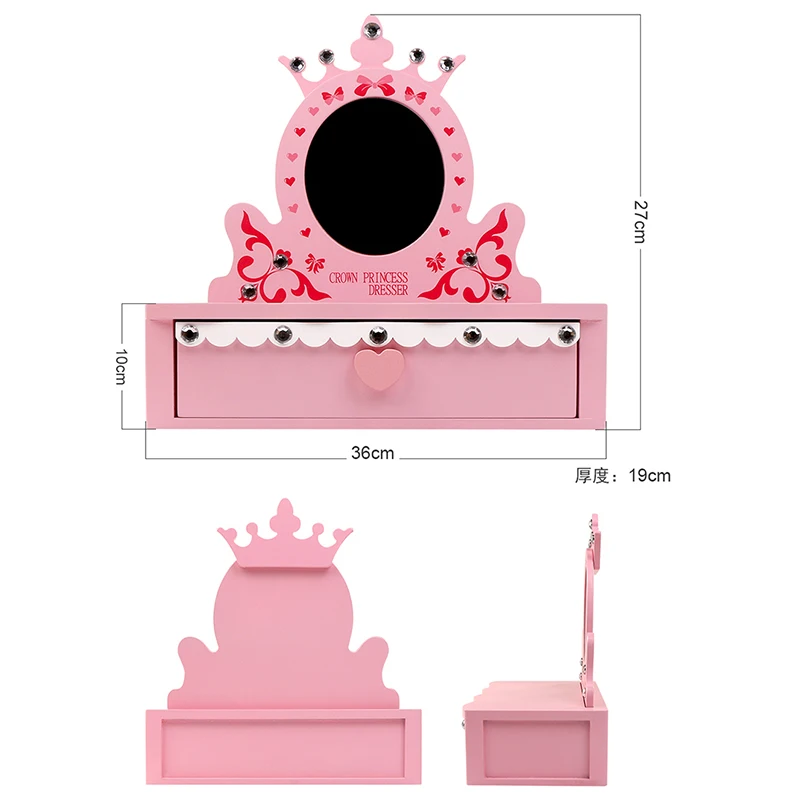 Деревянные игрушки Logwood, красивые и модные игрушки, детский туалетный столик, розовая принцесса, настоящая жизнь, косплей, игрушки для девочек, подарок для детей