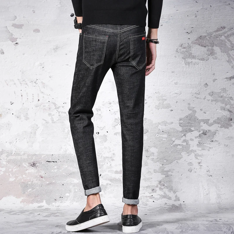 2018 Spring New men Jeans Black Classic Fashion Designer Denim Skinny Jeans men's casual High Quality Slim Fit Trousers