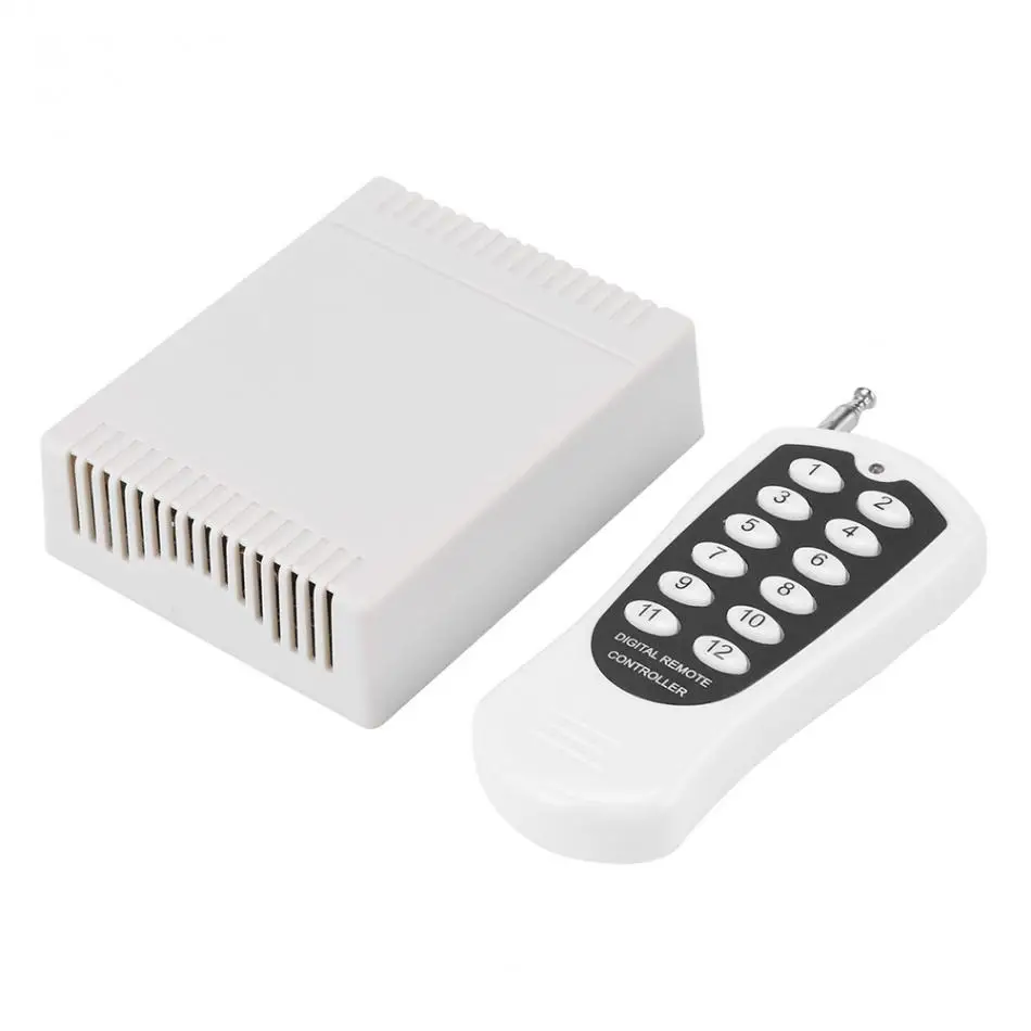 

DC 12V RF Wireless Relay 12 Channel Wireless RF Remote Control Switch Transmitter and Receiver