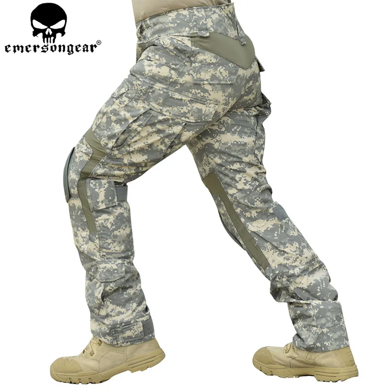 EMERSONGEAR Tactical Camouflage Pants Shirt with Knee Pads Military BDU Combat Trousers for Airsoft Paintball