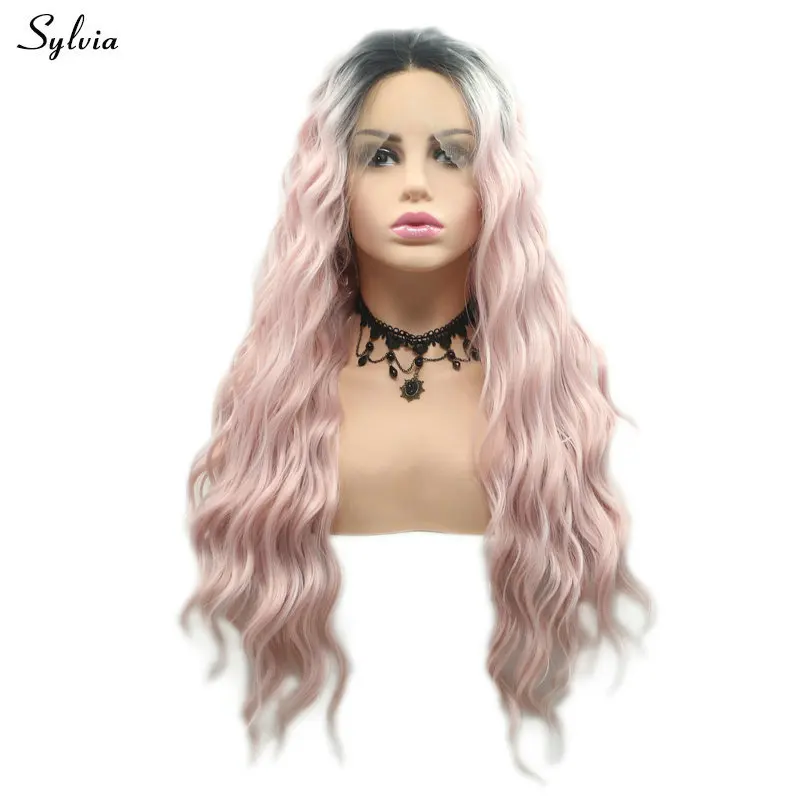 Sylvia Pastel парик длинный свободная волна синтетический фронтальный с темными