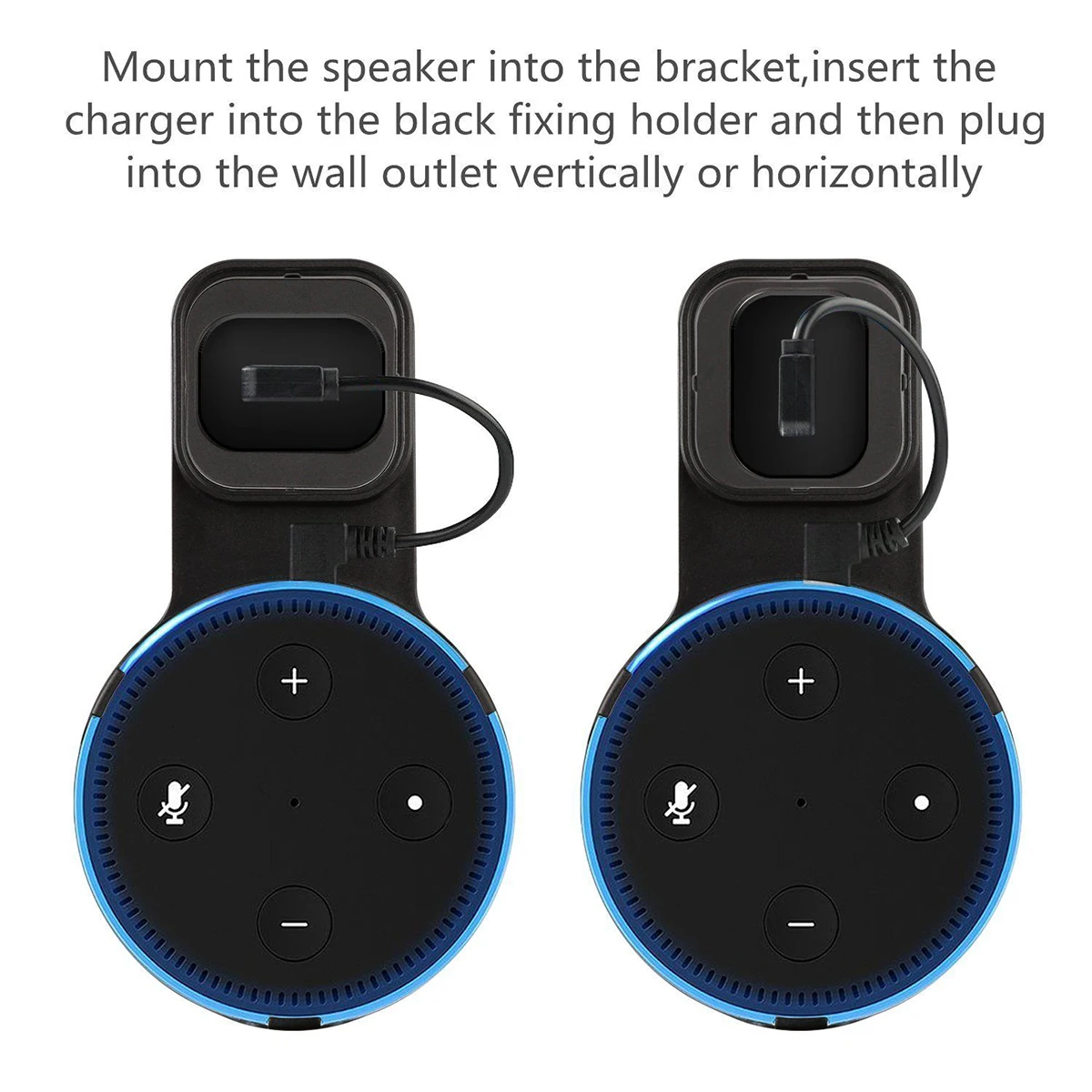 

Smart Speaker Outlet Wall Mount Hanger Holder Stand Space Saving For Alexa Echo Dot 2nd Generation & Other Round Voice Assistant