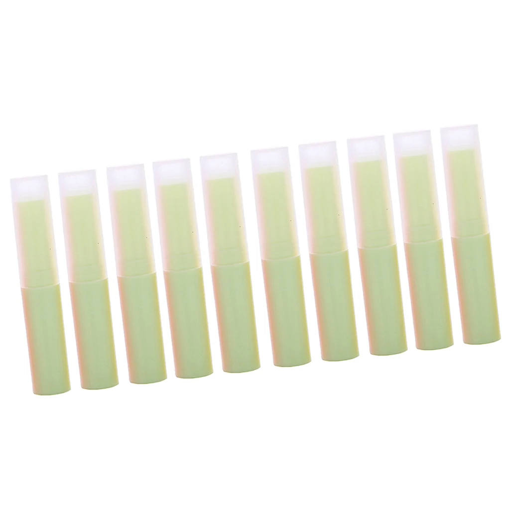 Pack of 10 Lip Balm Container Empty Lipstick Lipgloss Refillable Chapstick Tubes with Top Cap for Travel 4ml - Size 1.5 x 8.3 cm