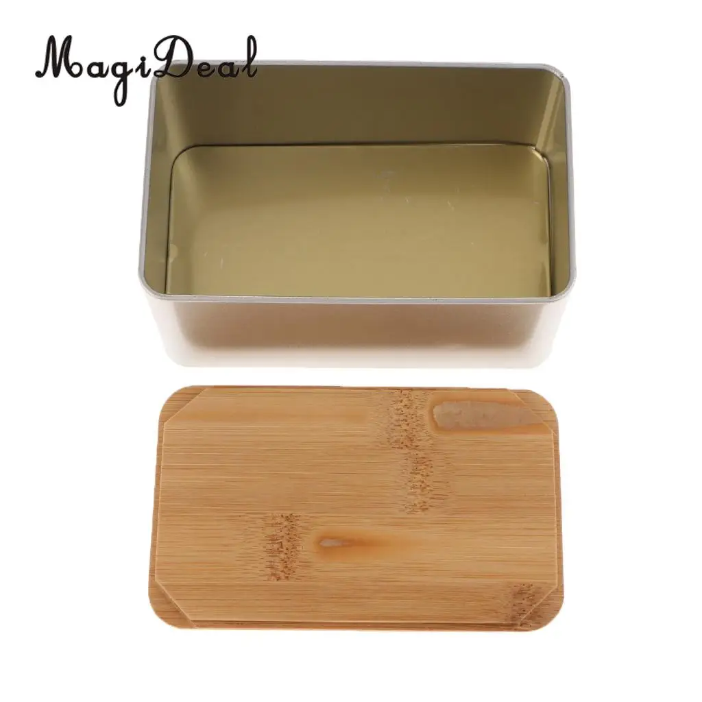 Bamboo Lid Tea Storage Box Tea Packing Box Handmade Natural Tea Coffee Caddy Jar Storage Holder Canister