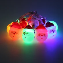 Светодиодный светильник-гирлянда, 3 м, 1,5 м, сказочный Санта-Клаус, прекрасный Лампара, на батарейках, Рождественская елка, освещение, теплый белый, разноцветный