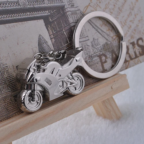Новое модное кольцо для ключей мотоцикла цепь для мотоцикла Серебристый Брелок для ключей милый подарок для влюбленных