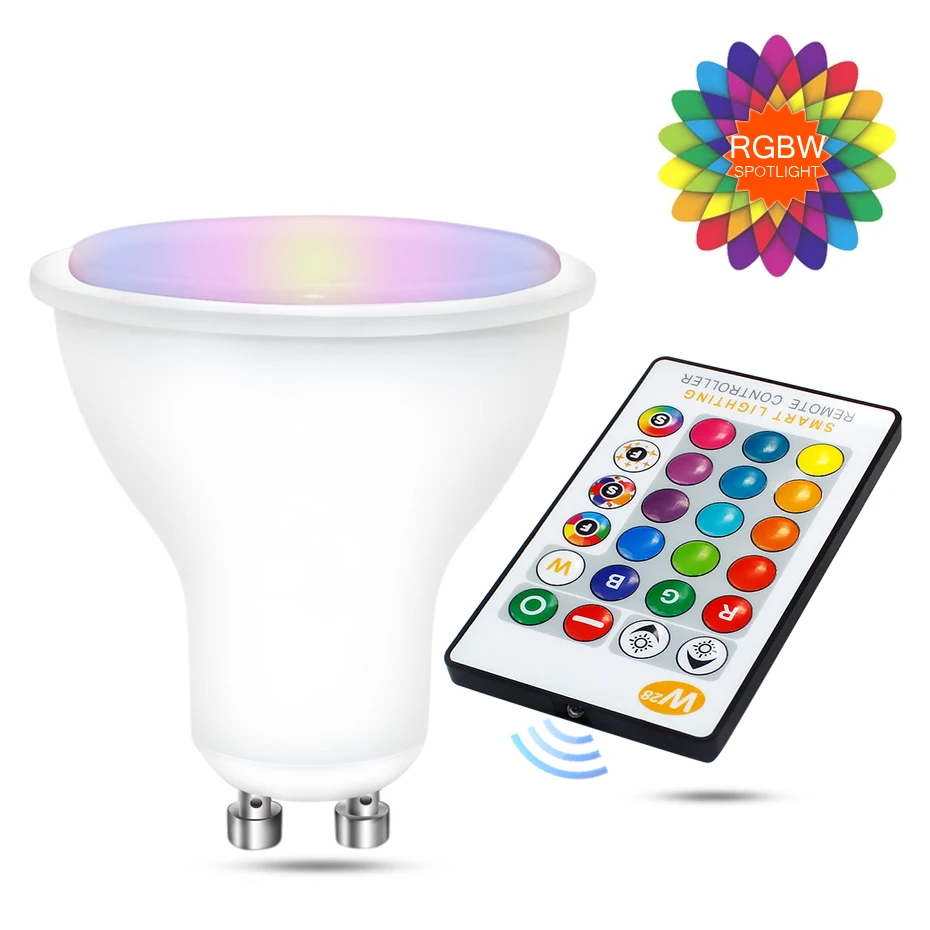 VBS LED GU10 220V RGB Spotlight Dimmable RGB LED Light Bulb 110V 8W