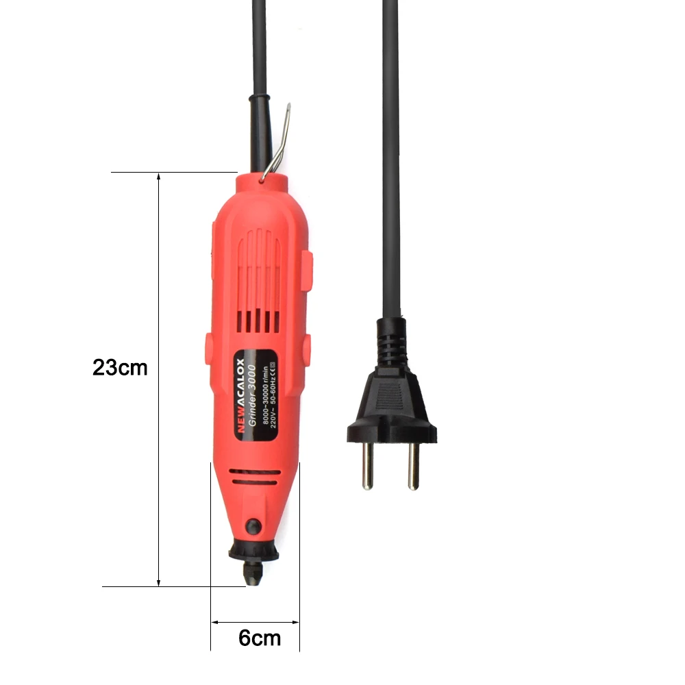 NEWACALOX EU/US 260 Вт шлифовальный станок Dremel роторный инструмент Мини электрическая дрель с переменной скоростью шлифовальный станок набор гравировальных аксессуаров