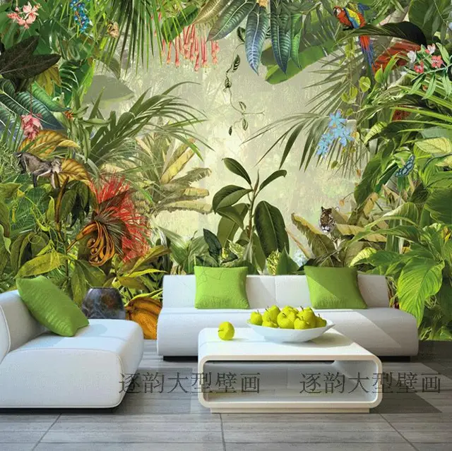 Free Shipping Southeast Asian Plants Tropical Trees Green Garden Free Shipping Southeast Asian Plants Tropical Trees Green Garden Wallpaper Living Room Bedroom Tv Background