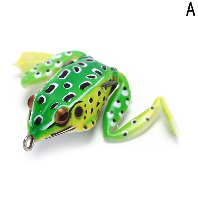 Soft Plastic Fishing Frog Lure with Sharp Hook Topwater Wobbler Fishing