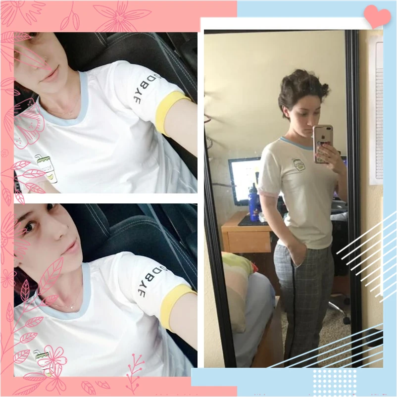 Dotfashion белая футболка с графическим принтом Ringer для женщин повседневные Kawaii Топы футболка Летняя с коротким рукавом Корейская одежда футболки