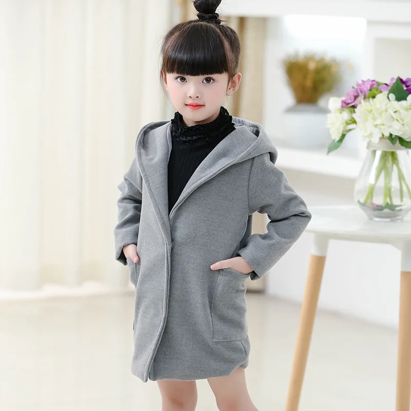 Детская куртка для девочек коллекция года, осенне-зимняя куртка для девочек, пальто теплая верхняя одежда для детей куртка для девочек с капюшоном на возраст 4, 6, 8, 10, 12 лет