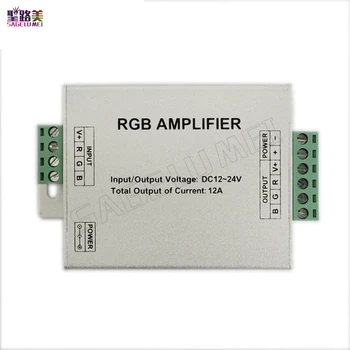 

DC12-24V 12A RGB AMPLIFIER Controller Signal Amplifier For 3528 5050 SMD RGB LED Strip Light