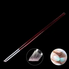 

1pcs professional Wooden Red Handle Design UV Gel Brush Tilt Gradient Drawing Painting pen Nail Art Manicure Tools