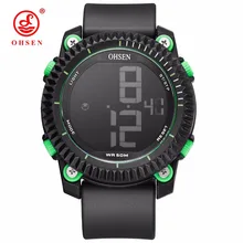 Orologe Топ Uomo модный бренд OHSEN светодиодный цифровые часы мужские 50 м водонепроницаемые спортивные часы с резиновым ремешком Мужские наручные часы Hombre Relogios