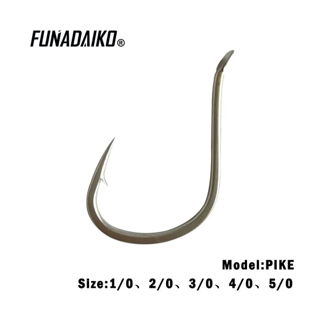 FUNADAIKO PIKE high carbon steel fishing single hook for slow pitch jigging  lures fishing assist hooks