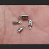 50 piezas de acero inoxidable de acero de crimpado final cuentas tapas Clip de cuero Punta doble crimpado pulsera conectores para la fabricación de la joyería encontrar ► Foto 3/6