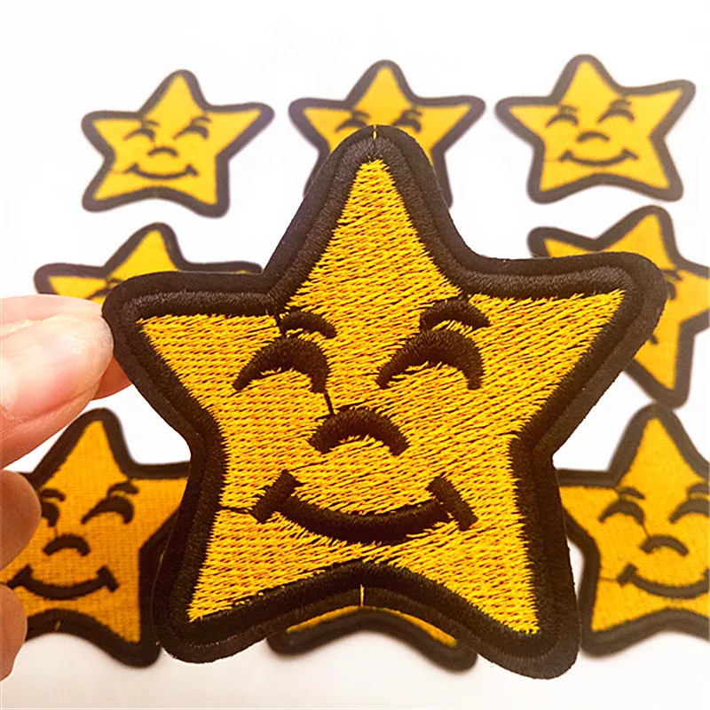 10 Pcs Star Patches For Clothing Iron On Patch Embroidered Appliques