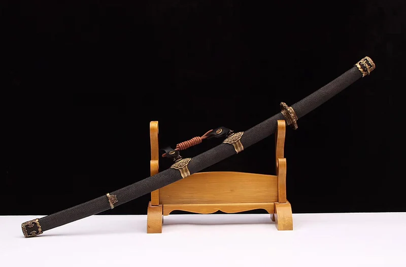 

Competitive Chinese Hardcover high-grade Straight Blade Damascus Folded Steel+clay Tempered Full tang blade