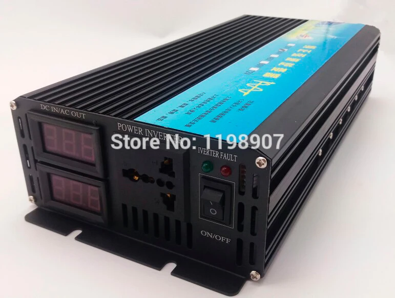 

Dual digital display 1500W DC12V to AC220V Pure Sine Wave Inverter 3000W Peak Power Inverter