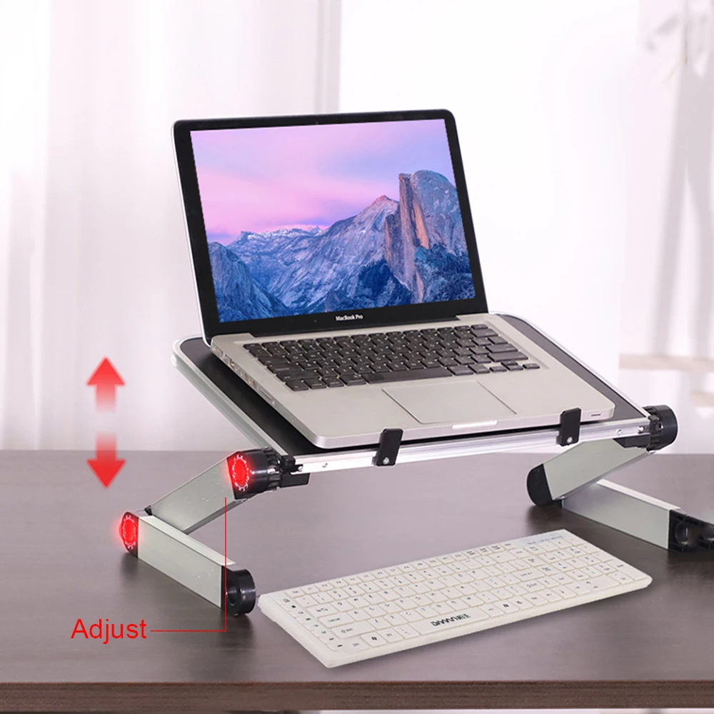  Ergonomic Laptop Stand Lap Desk Table for Bed Couch Picnic Breakfast Book Stand Folding Adjustable 