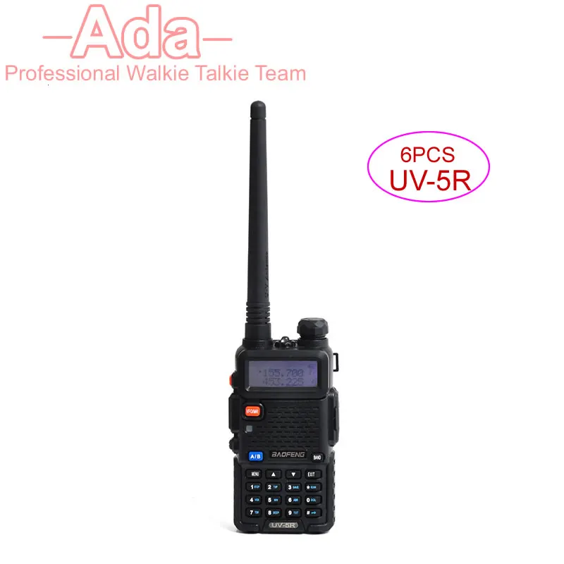 

6PCS multicolor BaoFeng UV-5R Two Way Radio Dual Band UV5R Vhf/uhf Transceiver FM Radio SOS Bright Flashlight DHL free shipping