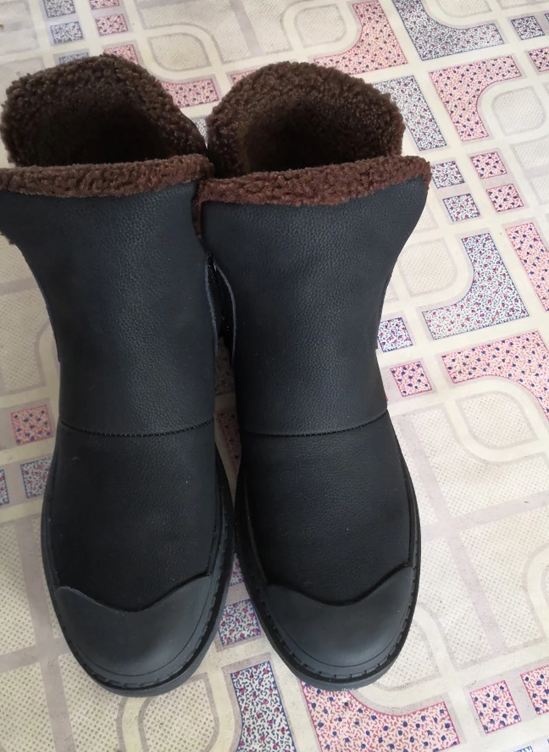 plataforma neve snowboot grosso sola cheia sapatos de grão falso