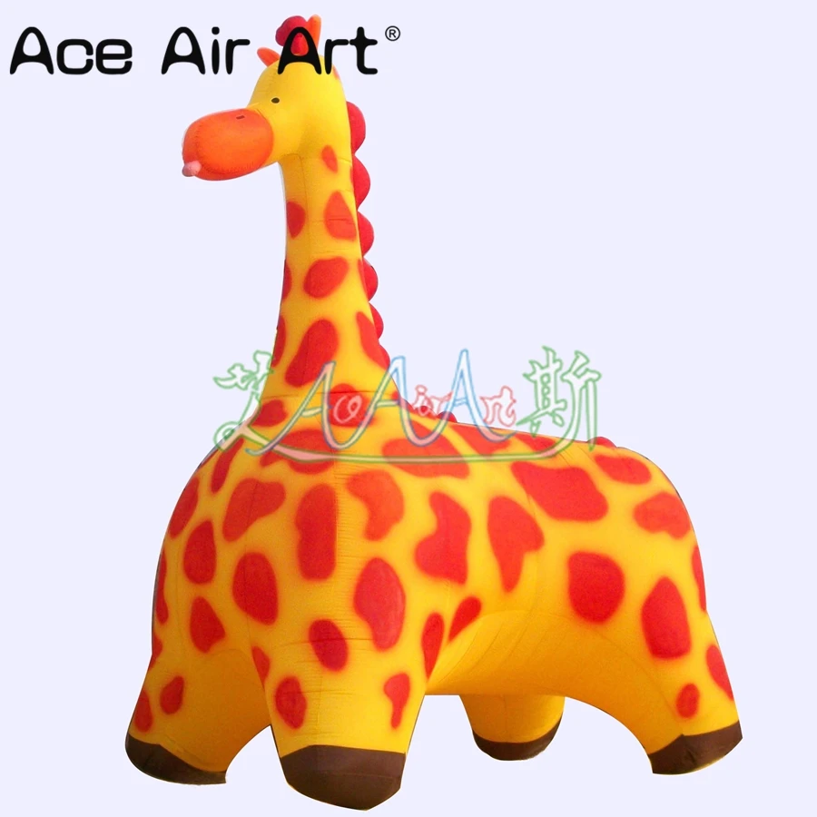  Beautiful huge inflatable giraffe cartoon animal model for advertising/children's amusement park de