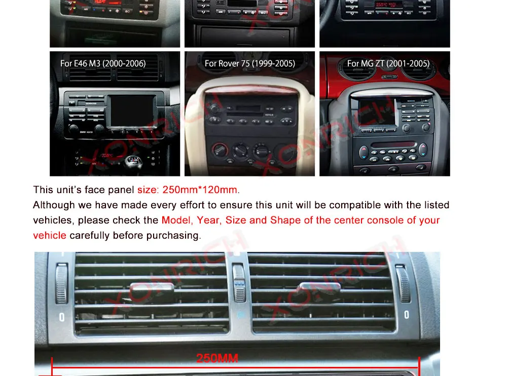 Xonrich 1 Din Авто Радио Android 9,0 Автомобильный DVD плеер для BMW E46 M3 318/320/325/330/335 Rover 75 1998-2006 gps навигации OBD2