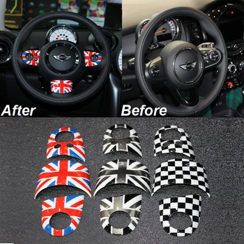 

3pcs/lot PC car steering wheel sticker car interior decoration sticker For BMW MINI COOPER R55 R56 R60