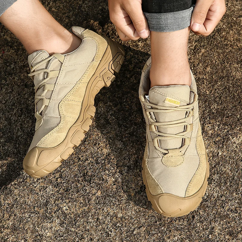 Hiking Shoes Running Sneakers Combat Boots Outdoor Men Waterproof Breathable Tactical Desert Training Anti-Slip Trekking